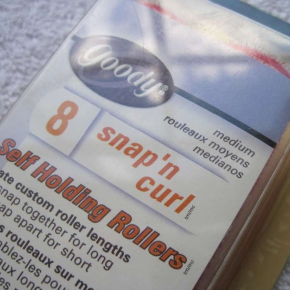 8 Goody Snap & Curl Self Holding Rollers Classic Hair Curlers Hook Large Medium - Picture 9 of 16